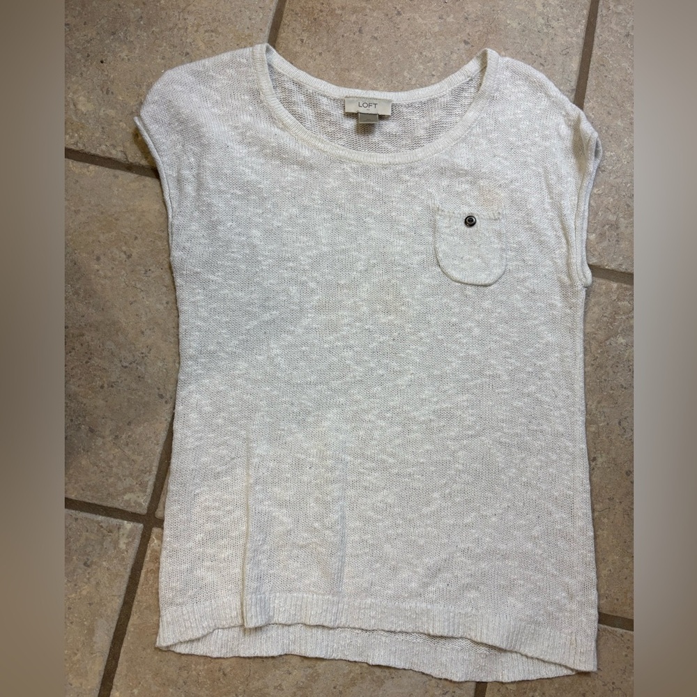 White Knit Loft Top